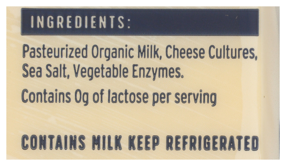 Medium Cheddar Cheese Slices, Org, 6 oz