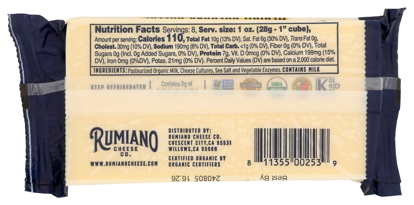 Medium Cheddar Cheese, Org, 8 oz