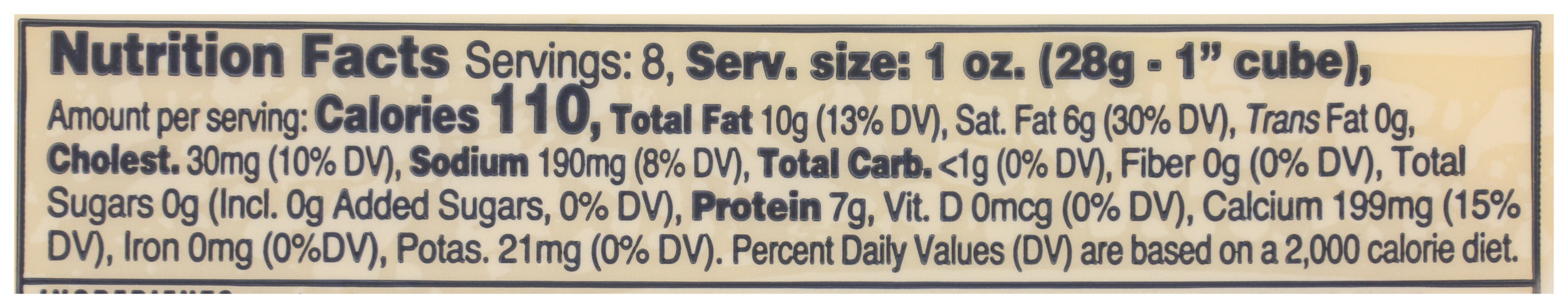 Medium Cheddar Cheese, Org, 8 oz