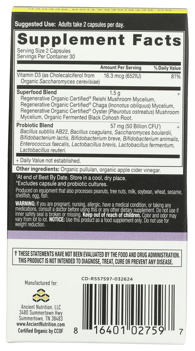 Menopause Support Probiotics 50B SS, ROC Org, 60 cap