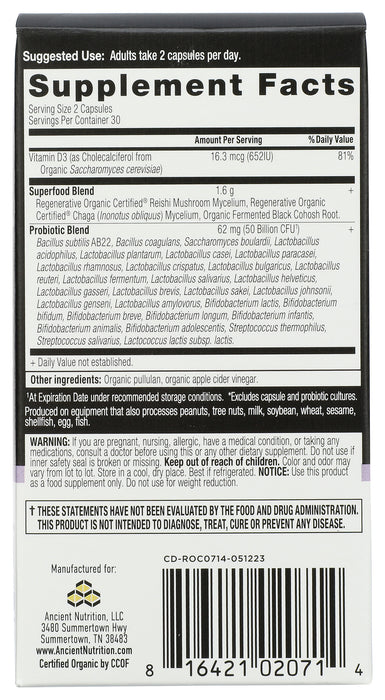 Menopause Support Probiotics 50B, ROC Org, 60 cap