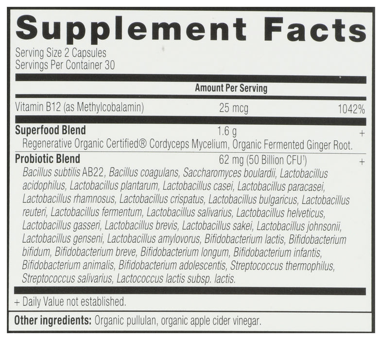 Metabolism Support Probiotics 50B, ROC Org, 60 cap