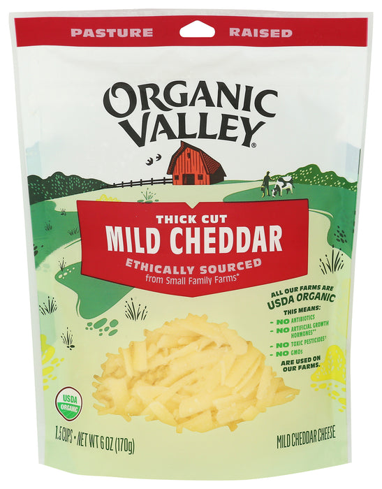 Mild Cheddar Shred, Org, 6 oz