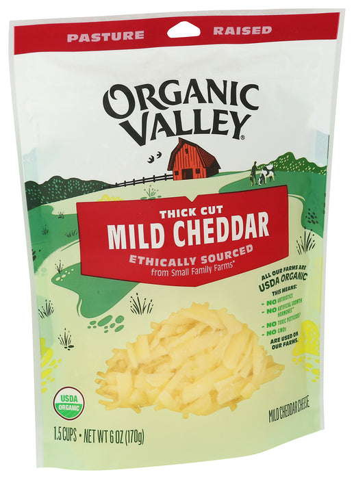 Mild Cheddar Shred, Org, 6 oz