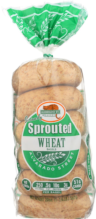Sprouted Wheat Bagels, Org, 20 oz