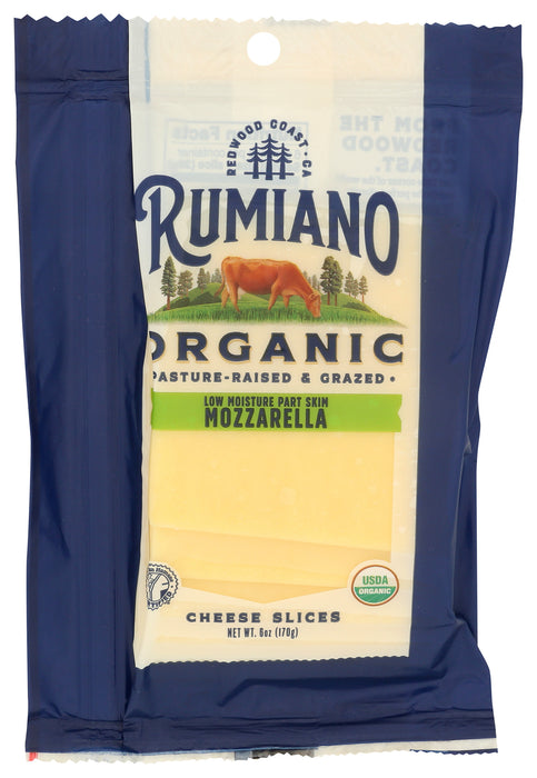 Mozzarella Cheese Slices, Org, 6 oz