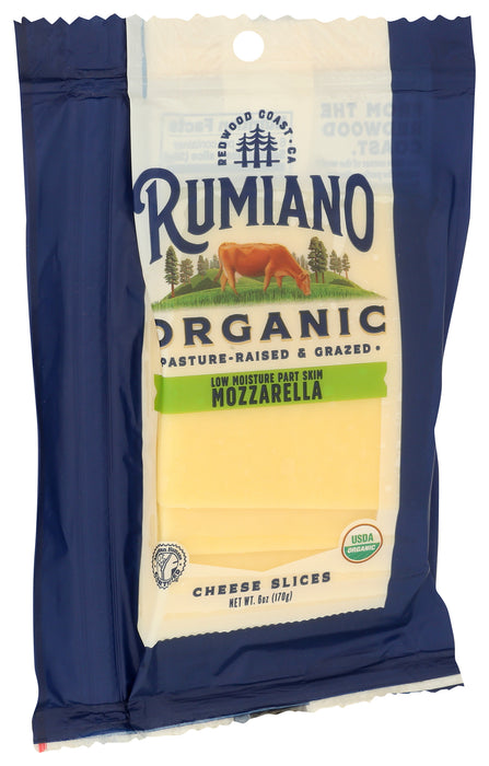 Mozzarella Cheese Slices, Org, 6 oz