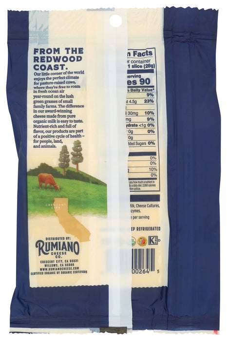 Mozzarella Cheese Slices, Org, 6 oz