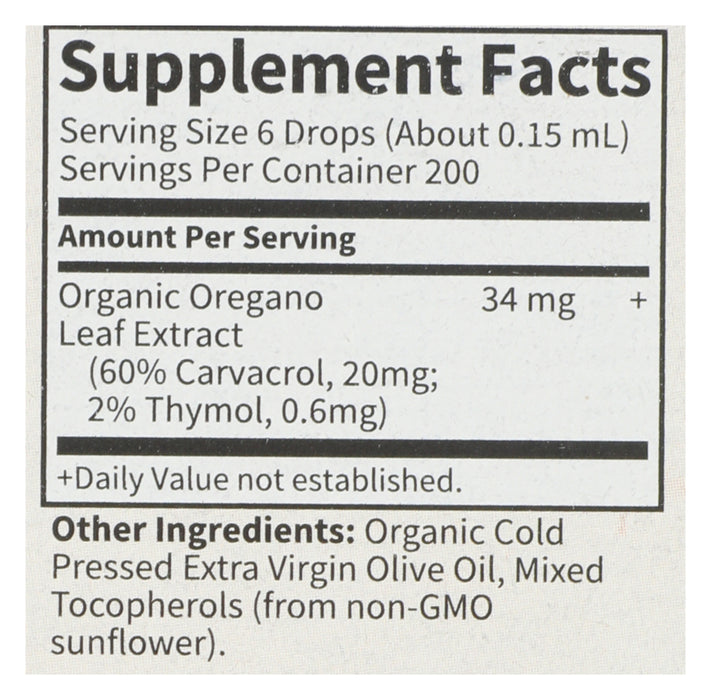 mykind Organics Herbal Oil of Oregano, 1 floz