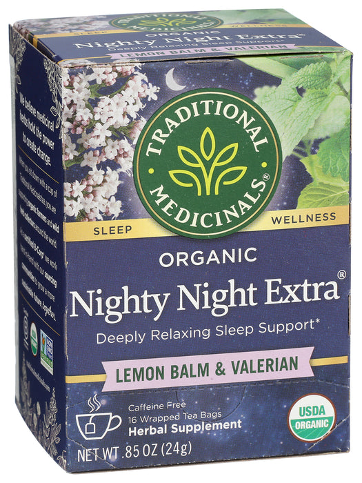 Nighty Night Extra Herbal Tea, Org, 16 tbag