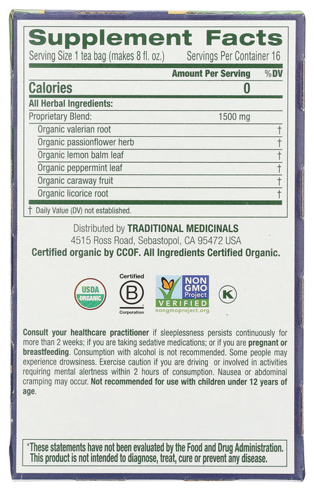 Nighty Night Extra Herbal Tea, Org, 16 tbag