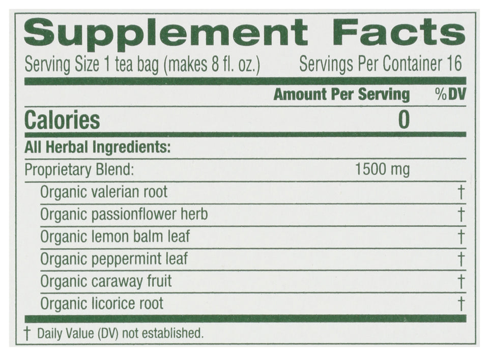 Nighty Night Extra Herbal Tea, Org, 16 tbag