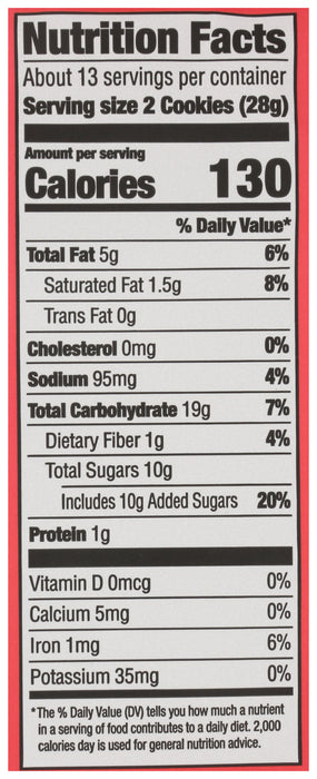 O's Vanilla Cream Cookies, Org, 13 oz