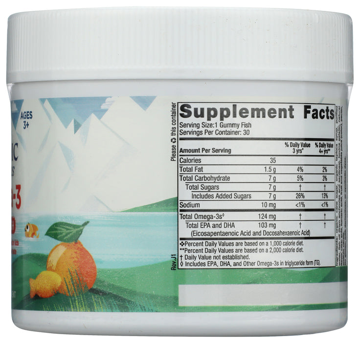 Omega-3, Gummy Fish, 124mg, 30ct