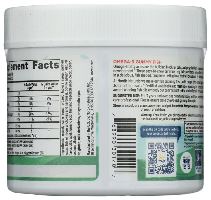 Omega-3, Gummy Fish, 124mg, 30ct