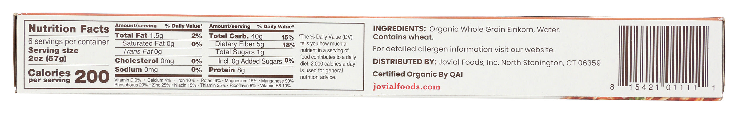 Organic Einkorn Spaghetti, 12 oz