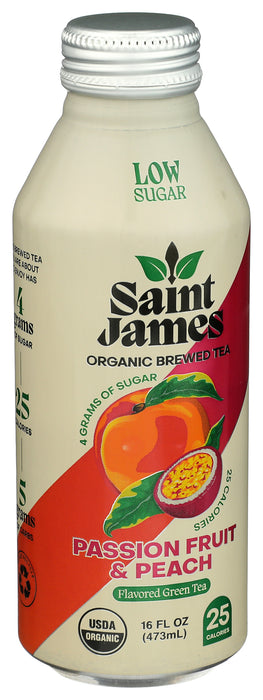 Passion Fruit & Peach Green Tea, Org, 16.9 fl oz