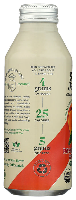 Passion Fruit & Peach Green Tea, Org, 16.9 fl oz