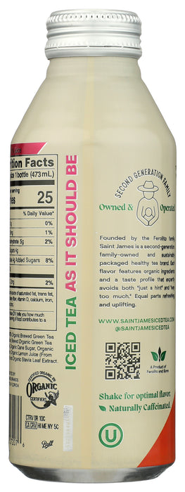 Passion Fruit & Peach Green Tea, Org, 16.9 fl oz