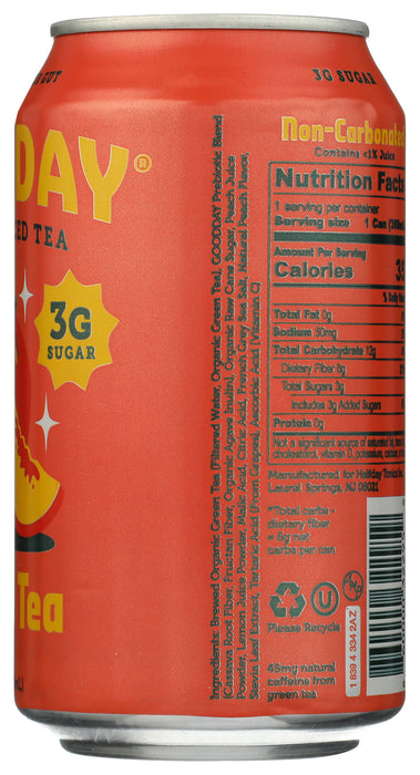 Peach Iced Tea, Prebiotic Tea, 12 floz