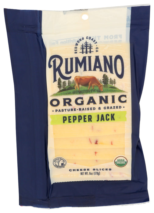 Pepper Jack Cheese Slices, Org, 6 oz