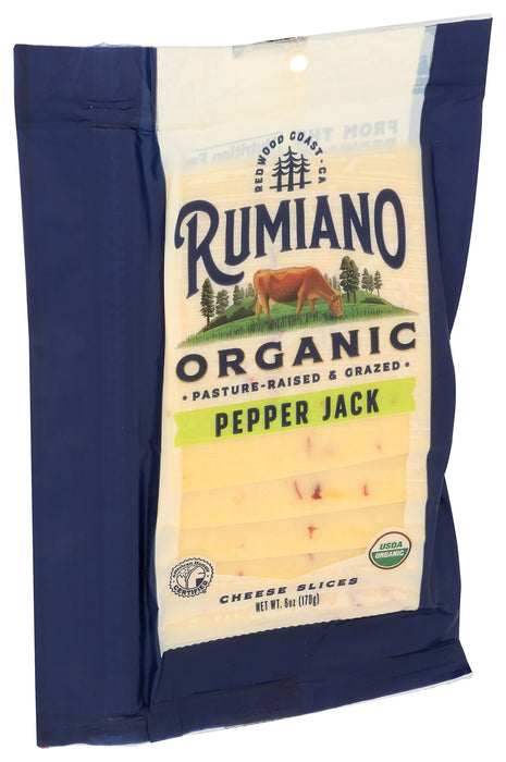 Pepper Jack Cheese Slices, Org, 6 oz