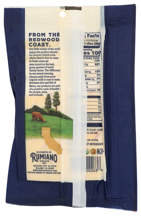 Pepper Jack Cheese Slices, Org, 6 oz