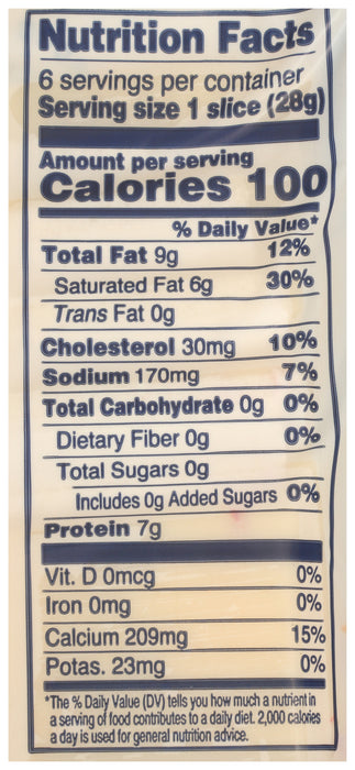 Pepper Jack Cheese Slices, Org, 6 oz