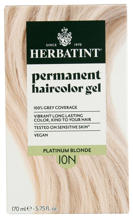 Permanent Hair Color Gel 10N Platinum Blonde, 4.56 oz