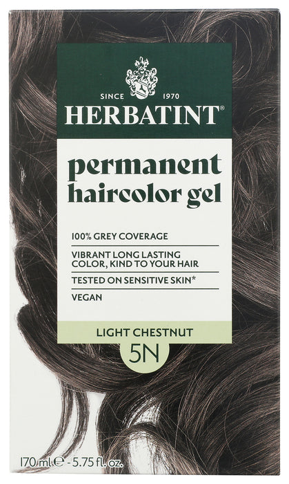 Permanent Hair Color Gel 5N Light Chestnut, 4.56 oz