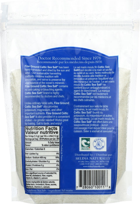 Sea Salt Fine Ground, Pouch, 1 lb