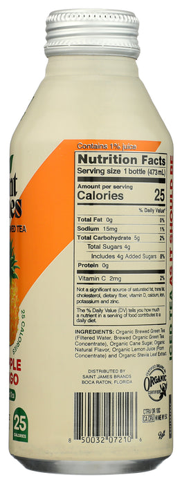 Pineapple & Mango Green Tea, Org, 16.9 fl oz