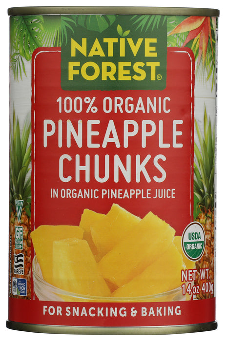 Pineapple Chunks, Org, 14 oz