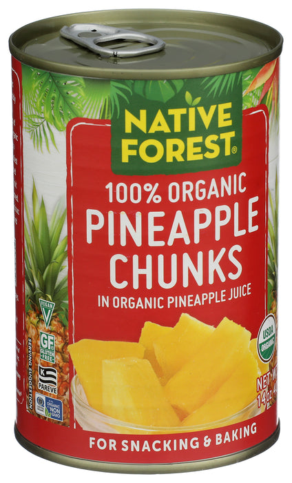 Pineapple Chunks, Org, 14 oz
