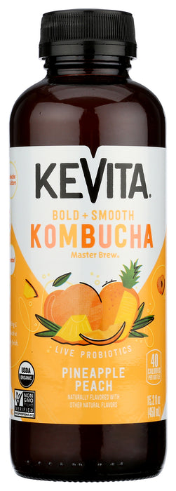 Pineapple Peach Kombucha, Org, 15.2 floz