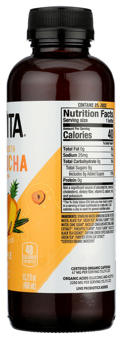 Pineapple Peach Kombucha, Org, 15.2 floz