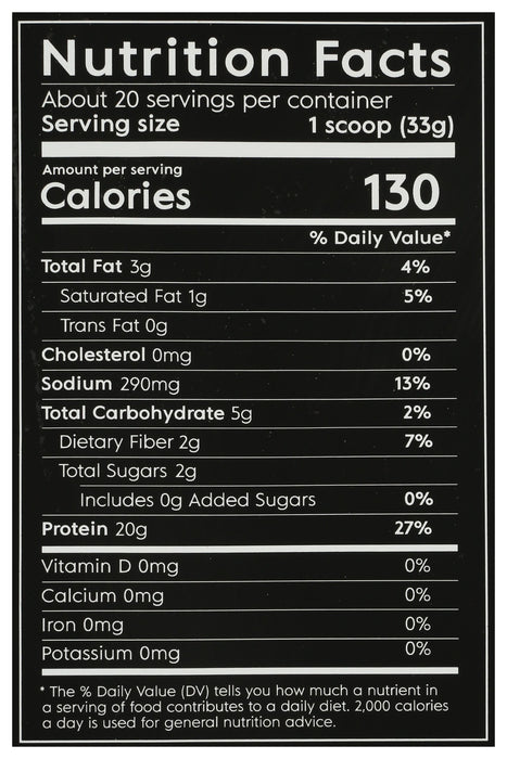 Plant Based Protein, Chocolate, Org, 20 Serv/23.63 oz