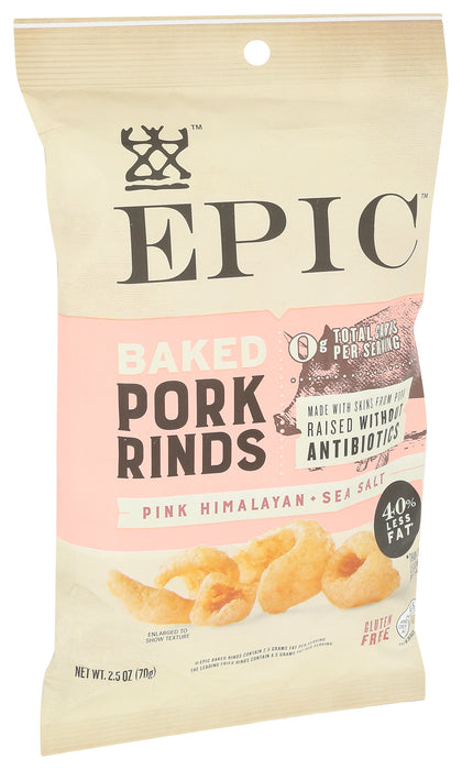Pork Rinds, Pink Himalayan Sea Salt, Oven Baked, 2.5 oz