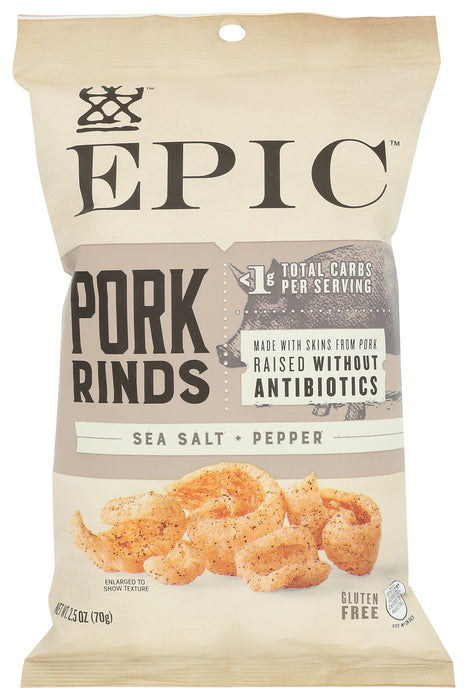 Pork Rinds, Sea Salt & Pepper, 2.5 oz
