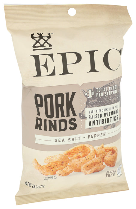 Pork Rinds, Sea Salt & Pepper, 2.5 oz