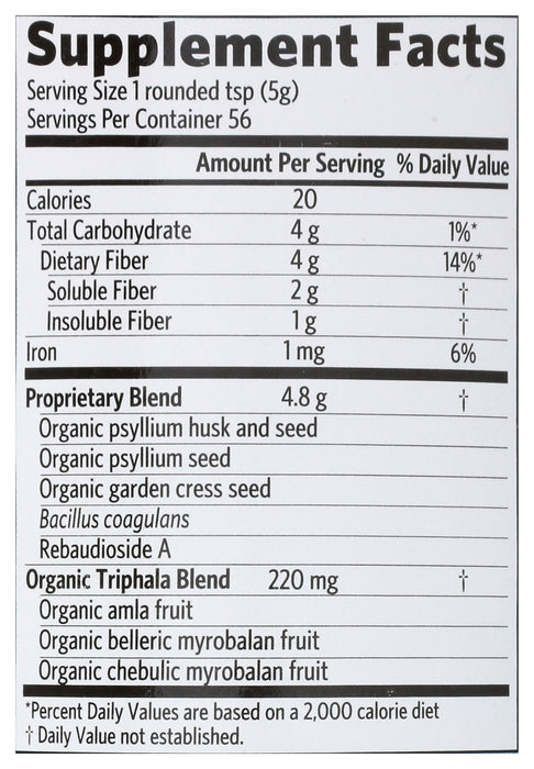Psyllium, Org, Pre & Probiotics Fiber, Original, 10oz
