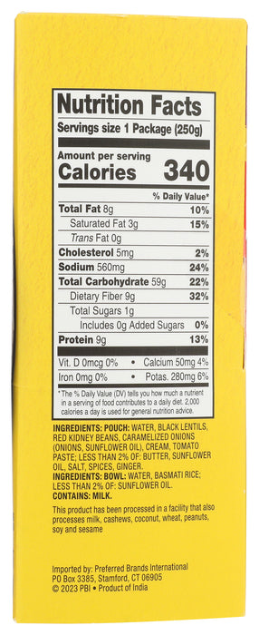 Protein Bowl, Madras Lentils, 8.8 oz