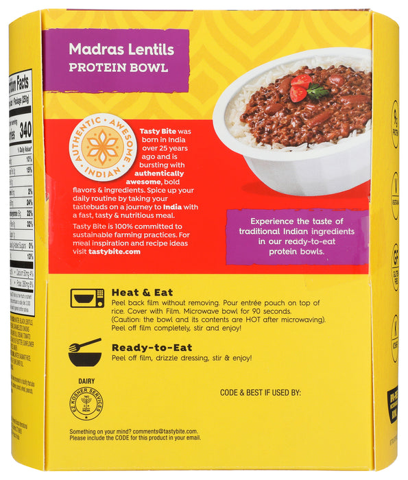 Protein Bowl, Madras Lentils, 8.8 oz