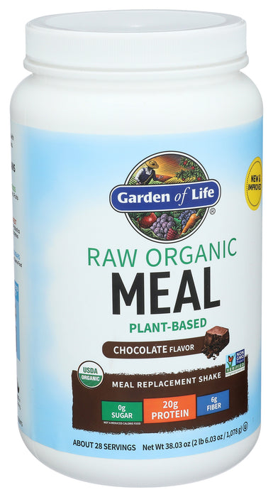Raw Organic Meal, Chocolate, 1017 g