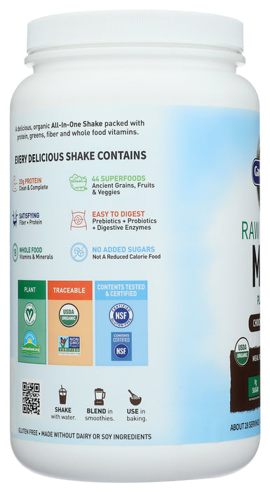 Raw Organic Meal, Chocolate, 1017 g