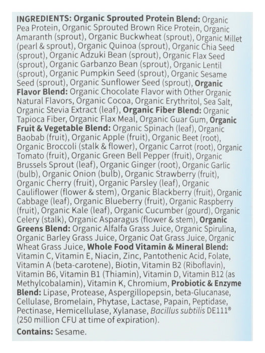 Raw Organic Meal, Chocolate, 1017 g