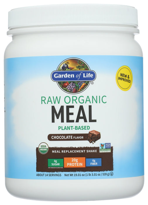 Raw Organic Meal, Chocolate, 509 g