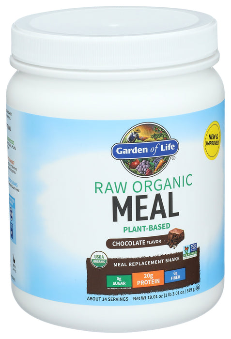 Raw Organic Meal, Chocolate, 509 g