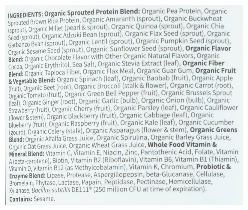 Raw Organic Meal, Chocolate, 509 g