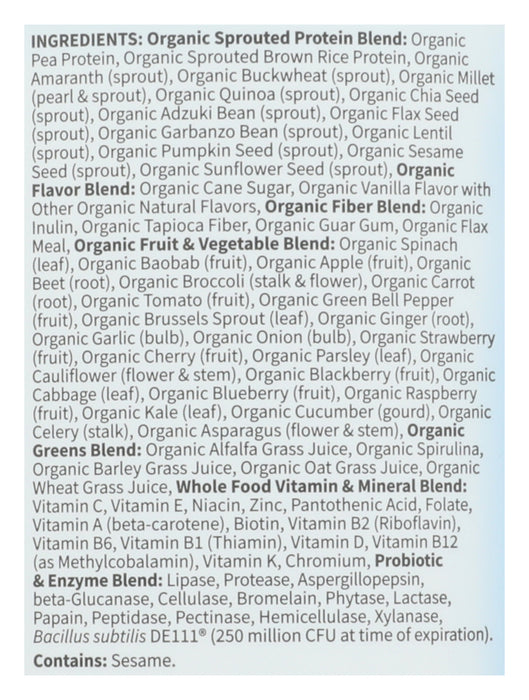 Raw Organic Meal, Lightly Sweet, 1038 g